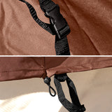 Designer Series BBQ Grill Cover. Heavy Duty Waterproof Fabric, Air Vents, Click Close Straps, and Pocket. 58" Three Palms Design