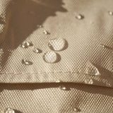 Designer Series BBQ Grill Cover. Heavy Duty Waterproof Fabric, Air Vents, Click Close Straps, and Pocket. 58" Three Palms Design