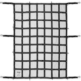 Heavy Duty Truck Cargo Net - Short Bed Netting Measures 6' by 4.5' - Featuring Removable Rain Tarp with 6 Adjustable Cam Buckles and 56 Grommet Holes to Secure Any Size and Shape Cargo Load