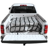 Heavy Duty Truck Cargo Net - Short Bed Netting Measures 6' by 4.5' - Featuring Removable Rain Tarp with 6 Adjustable Cam Buckles and 56 Grommet Holes to Secure Any Size and Shape Cargo Load