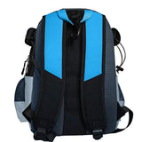 Sweep Field Hockey Youth Backpack Perfectly Sized for Athletes Ages 8-14 Unlike the Large, Bulky Adult-Sized Backpacks - Featuring 2 Stick Holders, 2 Side Pockets, and Separate Compartment for Cleats (Gray and Blue)