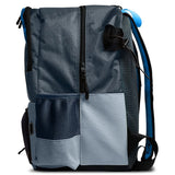 Sweep Field Hockey Youth Backpack Perfectly Sized for Athletes Ages 8-14 Unlike the Large, Bulky Adult-Sized Backpacks - Featuring 2 Stick Holders, 2 Side Pockets, and Separate Compartment for Cleats (Gray and Blue)