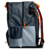 Sweep Field Hockey Youth Backpack Perfectly Sized for Athletes Ages 8-14 Unlike the Large, Bulky Adult-Sized Backpacks - Featuring 2 Stick Holders, 2 Side Pockets, and Separate Compartment for Cleats (Gray and Orange)