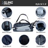 Sling Lacrosse Bag - Hybrid 3.0 (2022 Version) - Use as a Backpack or Duffel Bag - Holds 2 Sticks and All of Your LAX Gear - 40L Capacity